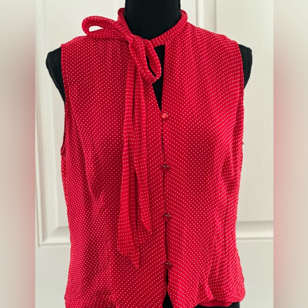 New York City Design Co. Candy Apple Red with White Pin Dots, L